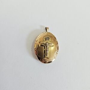 Vintage Princess Pride Creations 14K Gold Filled Jesus Cross INRI Double Locket